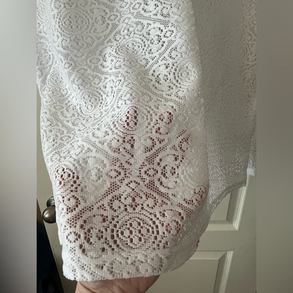 Mario Serrani Italy Lace Tunic Top, Boho Retro Swim Cover-up Women’s Large - Picture 3 of 13